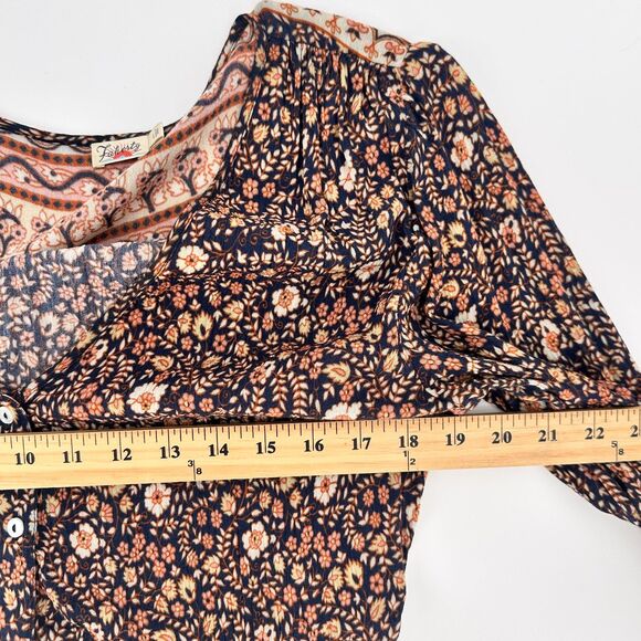 Faherty Toluca Maxi Dress in Monserrat Floral Sz Large Long Sleeve Button Front - Picture 9 of 11